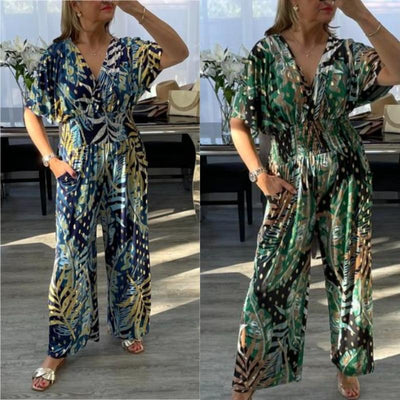 Natalie | Stylish Tropical Print Jumpsuit