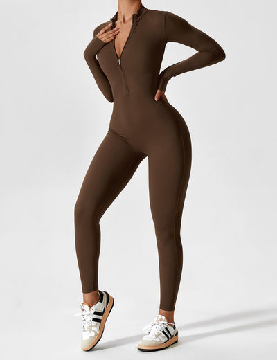 Tegan | Bold Sleek Zip-Up Bodysuit