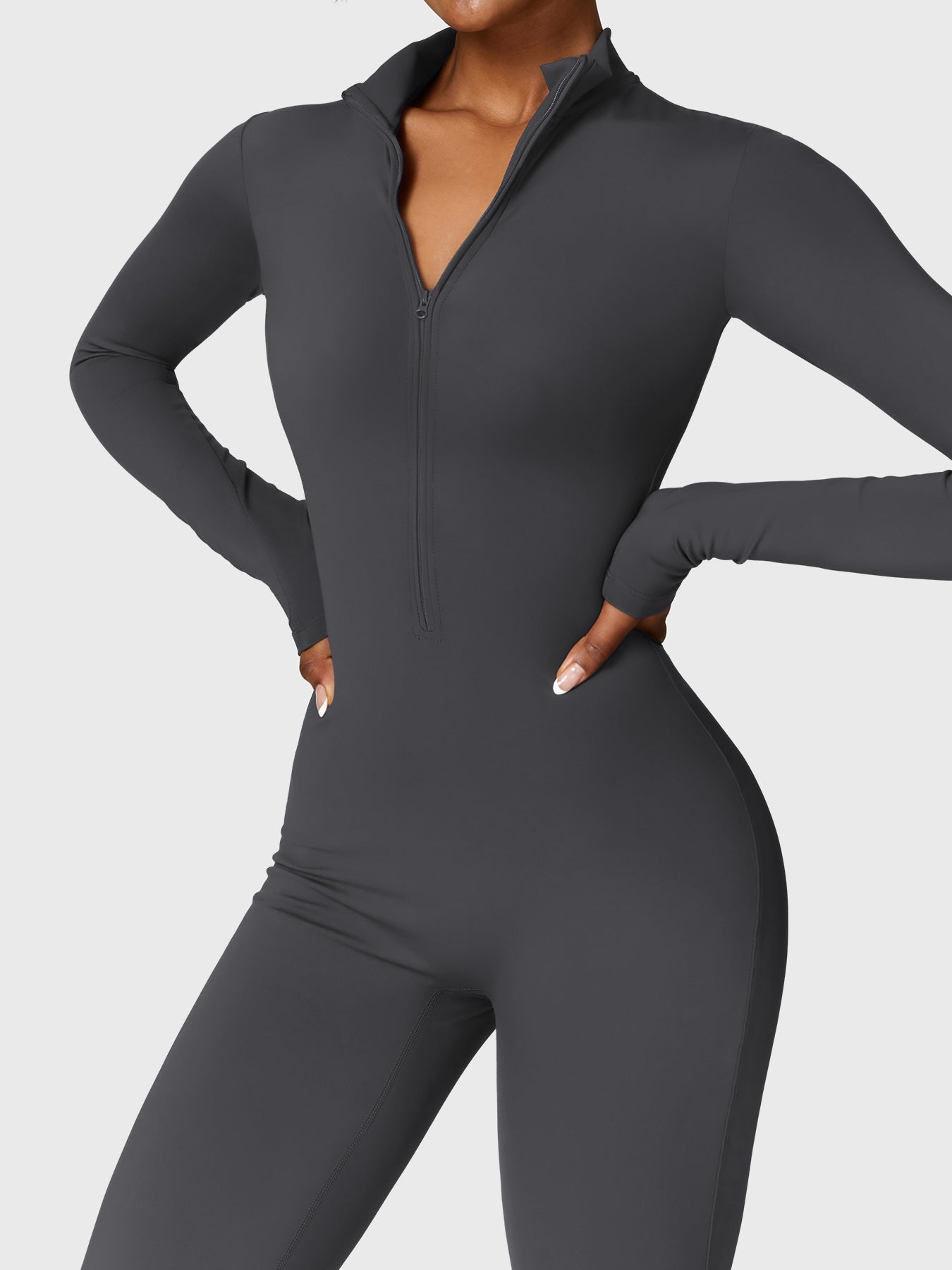 Tegan | Bold Sleek Zip-Up Bodysuit